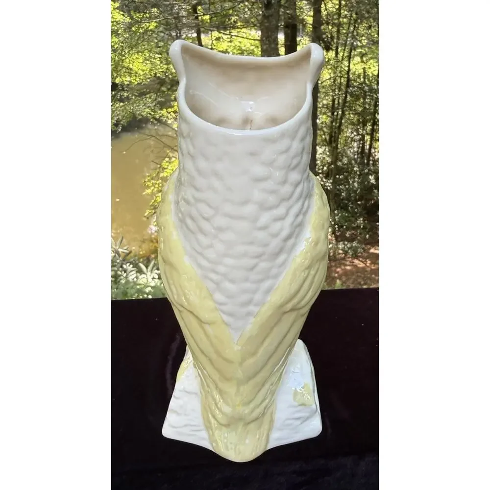 Vintage Belleek Owl Succulent Vase Ireland Early 6th Mark 1960’s Rare